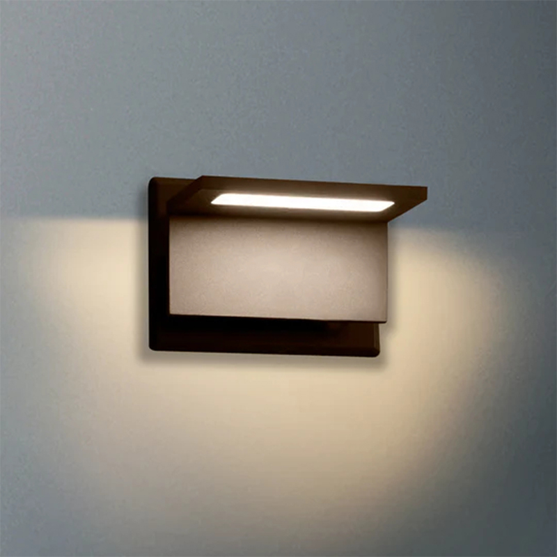 17309 Aplique de parede exterior LED IP54 10W 680Lm preto/cinza/branco
